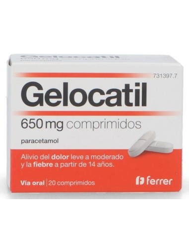 GELOCATIL 650 MG 20 COMPRIMIDOS
