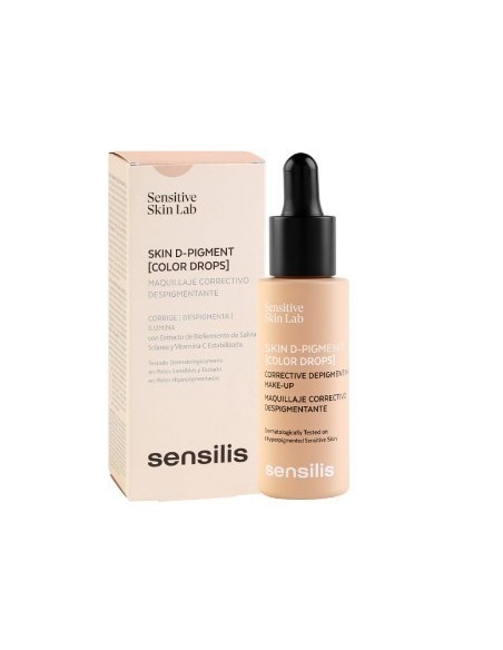 SENSILIS SKIN D-PIGMENT COLOR DROPS MAQUILLAJE CORRECTIVO DESPIGMENTANTE 1 FRASCO 30 ML COLOR 02
