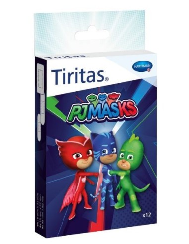 TIRITAS PJMASKS VARIOS TAMAÑOS 12 UNIDADES
