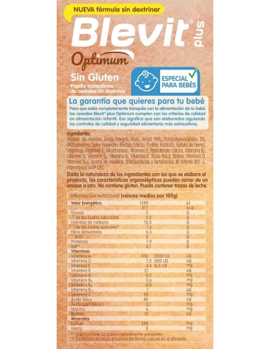 Blevit Plus Optimum S Gluten 400 Gr