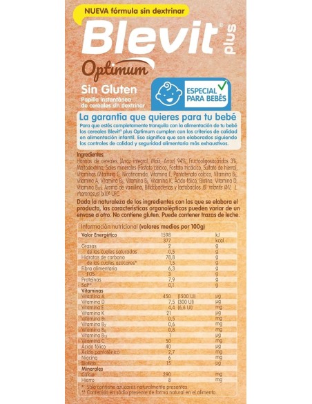 Blevit Plus Optimum S Gluten 400 Gr