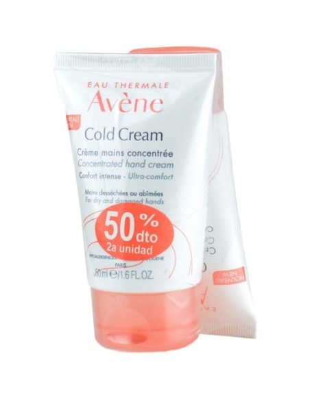 Avene Cold Cream Crema De Manos Concentrada 2 Envases 50 Ml Pack Duo