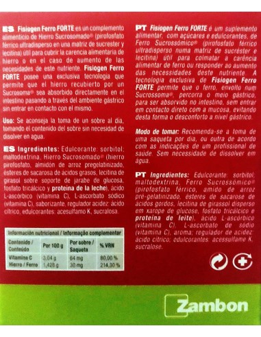 Fisiogen Ferro Fte 30 Sobres