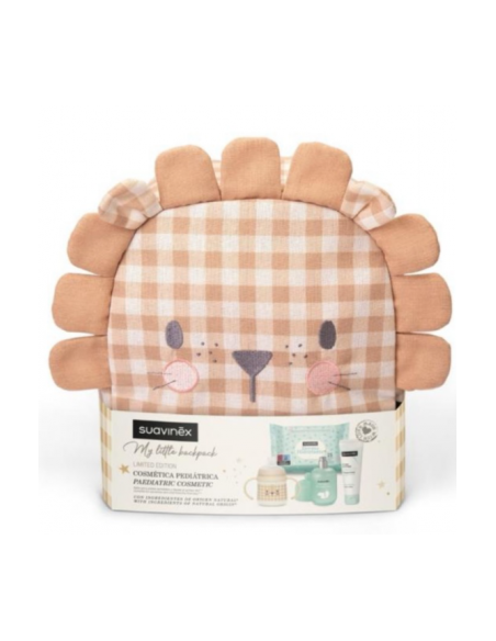 SUAVINEX MOCHILA INFANTIL LEON 1 ENVASE CREMA DEL PAÑAL 300 ML + 1 ENVASE BABY COLOGNE 100 ML + BIBE