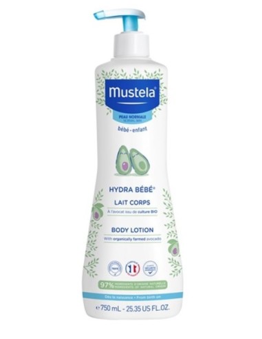MUSTELA HYDRA BEBE LECHE CORPORAL  750 ML