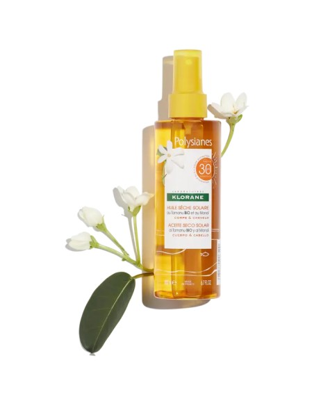 KLORANE POLYSIANES ACEITE SECO SOLAR SPF 30 CUERPO Y CABELLO 1 ENVASE 200 ML