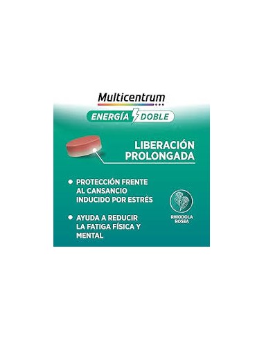 MULTICENTRUM DOBLE ENERGÍA 20 COMPRIMIDOS