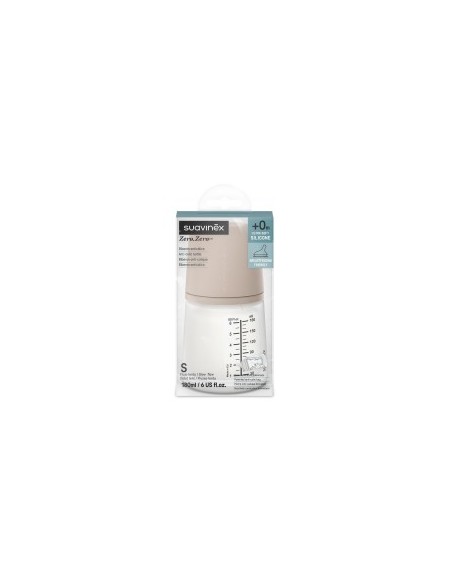 BIBERON ANTICOLICO T SILICONA SUAVINEX + 0 MESES 1 ENVASE 180 ML TALLA S ALMOND