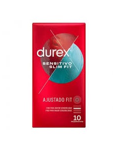 DUREX SENSITIVO SLIM FIT PRESERVATIVOS 10 U