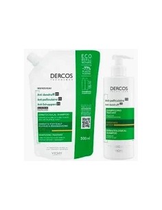 DERCOS ANTICASPA SECA 400 ML + REFILL 500 ML