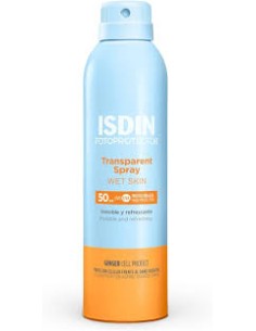 FOTOPROTECTOR ISDIN SPF-50 SPRAY TRANSPARENT WET SKIN 250 ML
