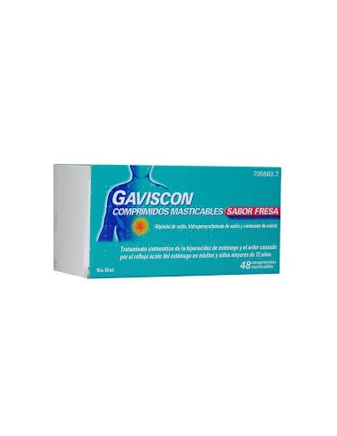 GAVISCON 48 COMPRIMIDOS MASTICABLES (SABOR FRESA)