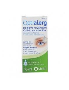 OPTIALERG 5/0.25 MG/ML COLIRIO 1 FRASCO SOLUCION 10 ML
