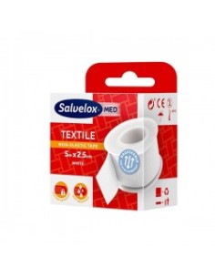 ESPARADRAPO SALVELOX TEXTILE 1 UNIDAD 5 M X 2,5 CM COLOR...