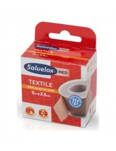 ESPARADRAPO SALVELOX TEXTILE 1 UNIDAD 5 M X 2,5 CM COLOR...