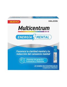 MULTICENTRUM ENERGIA MENTAL 20 SOBRES BUCODISPERSABLES