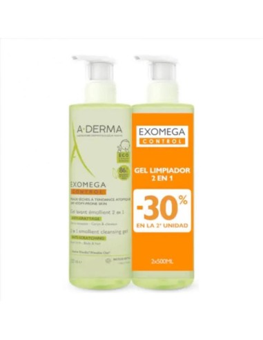 ADERMA EXOMEGA CONTROL DUPLO GEL-CHAMPU 2X500