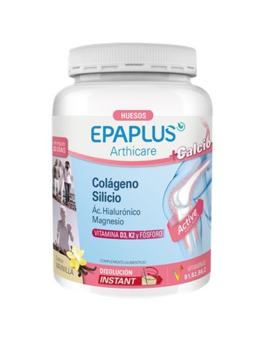 EPAPLUS COLAGENO + SILICIO + HIALURONICO + MAGNE + CALCIO SABOR VAINILLA 383,01 G